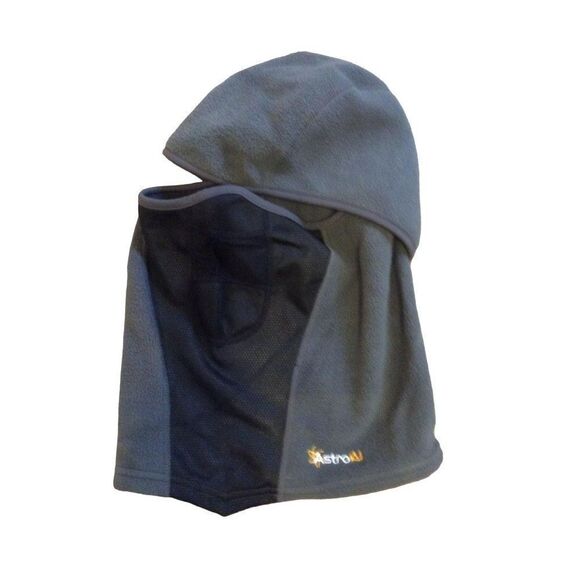 ASTRO Mens Beanie With Neck Protector Adult Size Black And Gray - Picture 3 of 3